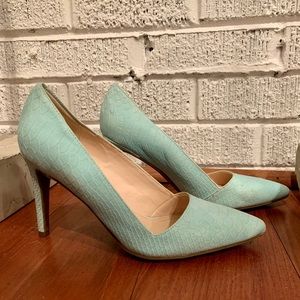 Bar III Mint Snake Skin High Heel Pumps